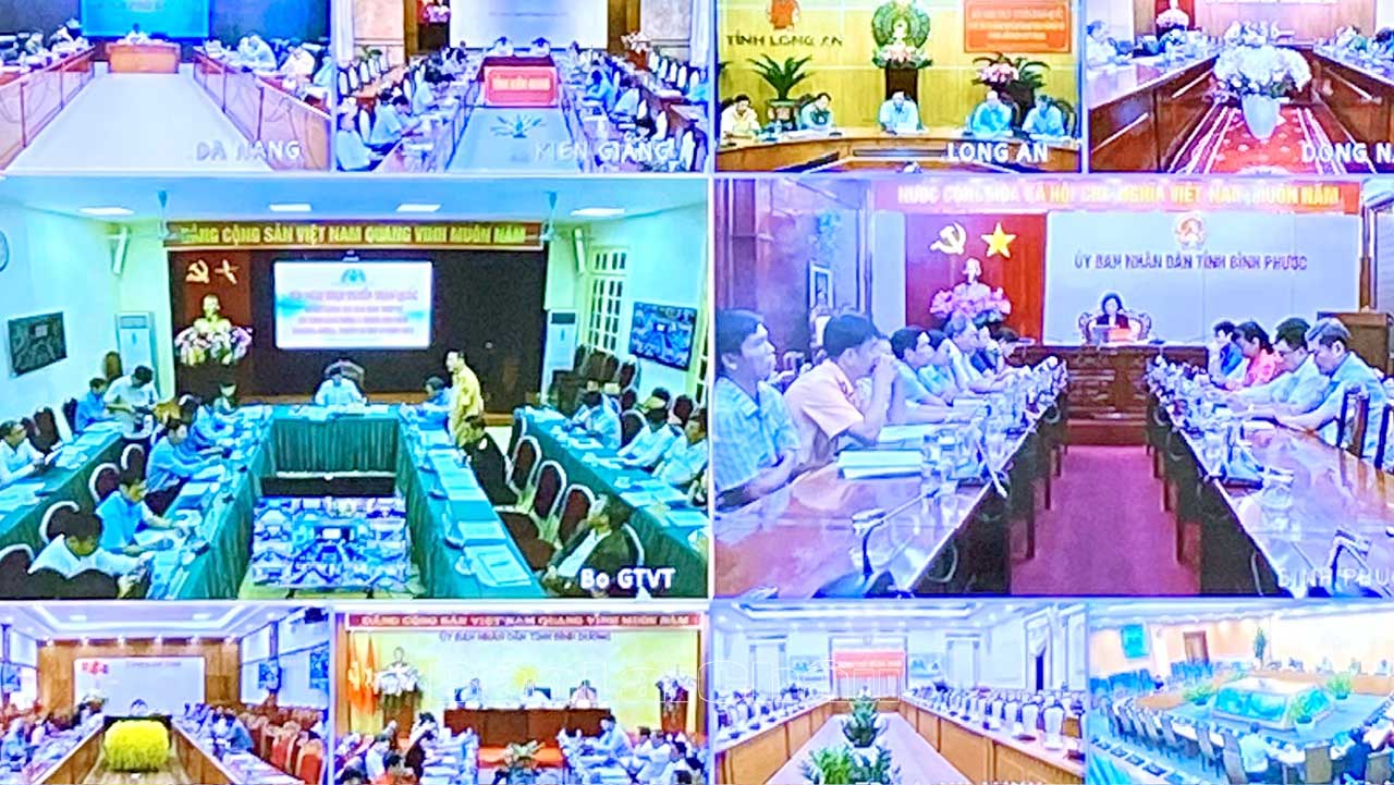 Quang cảnh hội nghị tại các điểm cầu.